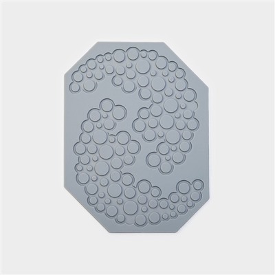 Коврик для айсинга Доляна «Пузыри», силикон, 18.5×14×0.3 см, серый