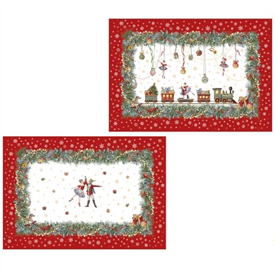 НАБОР ПОЛОТЕНЕЦ ИЗ 2 ШТ "ЩЕЛКУНЧИК" 40Х60СМ,КРАСНЫЙ ,100%ХЛОПОК,ТВИЛ