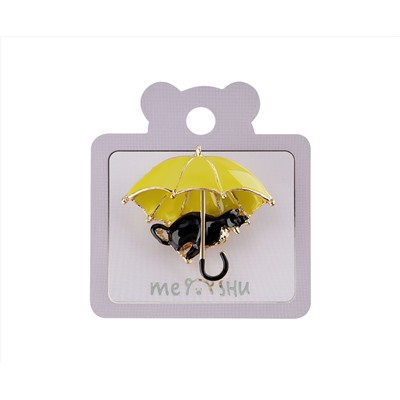 Брошь MESHU "Cat and umbrella", европодвес