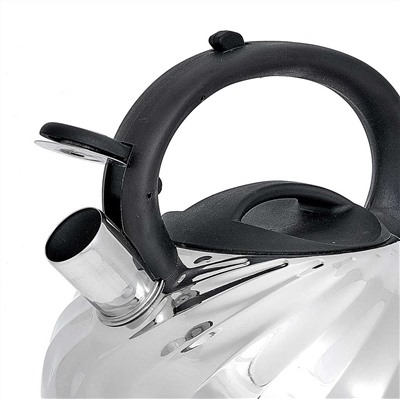 Чайник со свистком 3 л из нержавеющей стали, индукционное дно WEBBER BE-0590 черный