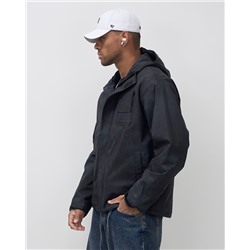 Куртка спортивная мужская весна осень черного цвета 25473Ch