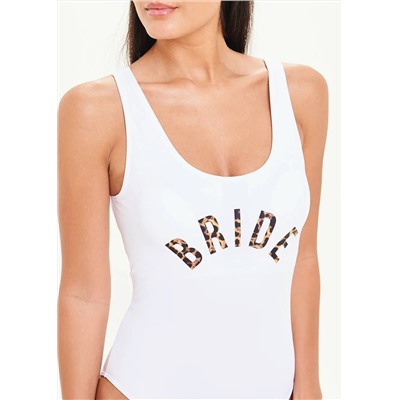 Bride Slogan Swimsuit