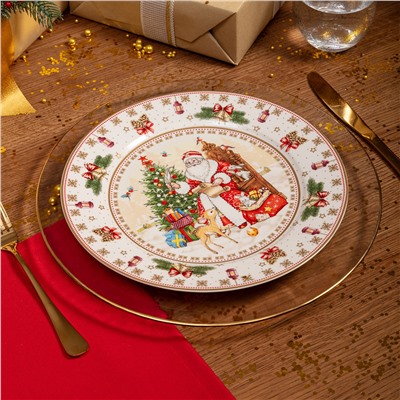 ТАРЕЛКА ОБЕДЕННАЯ LEFARD "ДЕД МОРОЗ" 27 СМ (КОР=18ШТ.)