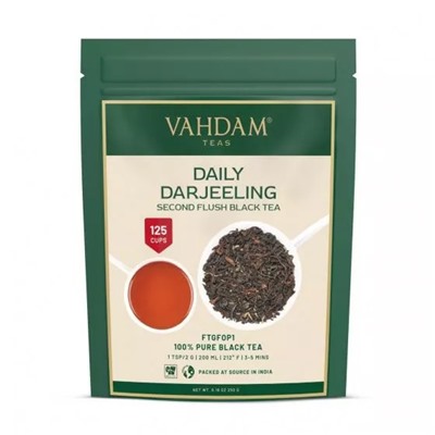 Черный чай Дарджилинг (250 г), Daily Darjeeling Black Tea, произв. VAHDAM