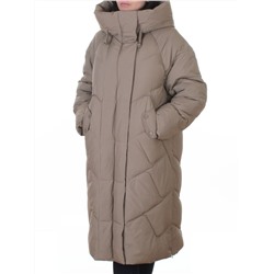 A621 BEIGE Пальто зимнее женское (200 гр. холлофайбер)