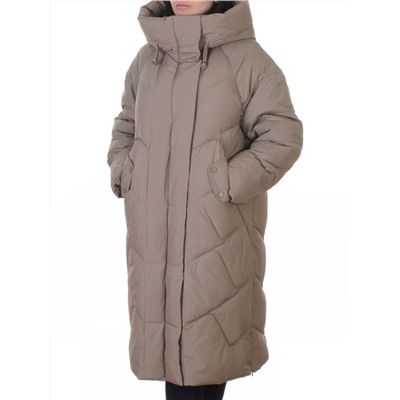 A621 BEIGE Пальто зимнее женское (200 гр. холлофайбер)