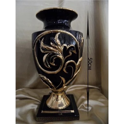 30-006 Ваза черная 50см (x1) Фарфор