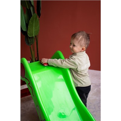 Игровая горка  KIDS Котенок с клубком
                        зеленый / красный