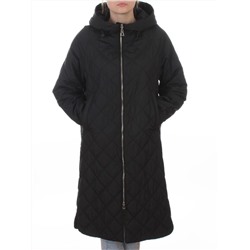 9610 BLACK Куртка стеганная демисезонная женская (100 гр. холлофайбер)