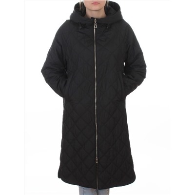 9610 BLACK Куртка стеганная демисезонная женская (100 гр. холлофайбер)