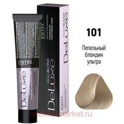 ESTEL DE LUXE 101 Краска-уход пепельный блондин ультра (High blond)