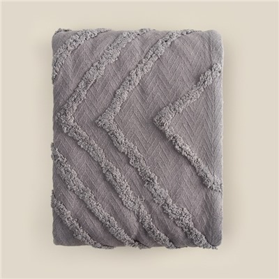 Плед SL Home 150*200 см, цв.серый, 100% хлопок, 450 гр/м2