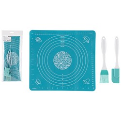 Набор для выпечки MALLONY CLASSICA 3 предмета: кисточка, лопатка, коврик (силикон