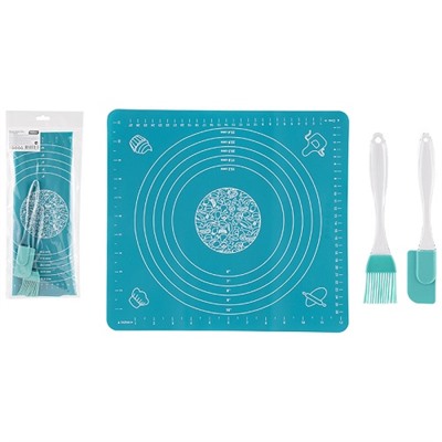 Набор для выпечки MALLONY CLASSICA 3 предмета: кисточка, лопатка, коврик (силикон