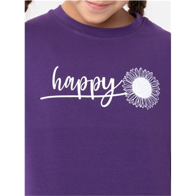 Лонгслив детский "Хэппи" фиолет