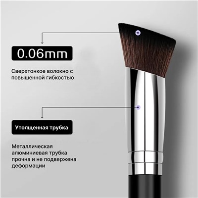 Kristaller Профессиональная треугольная кисть для макияжа малая / Beauty Brush, черный