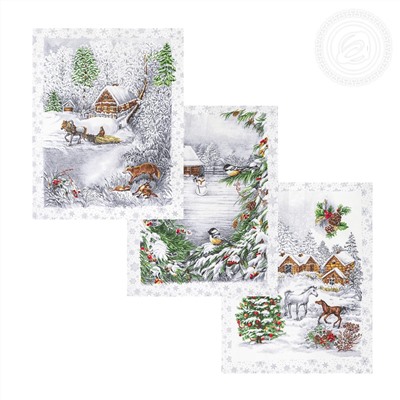 Набор из 3-х кухонных полотенец Студеная пора Арт Дизайн