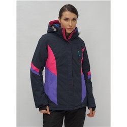 Горнолыжный костюм женский темно-синего цвета 02201TS