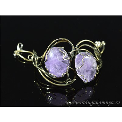 Браслет аметист, 19см.