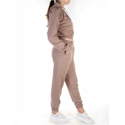 Y276 BROWN Спортивный костюм женский (100% хлопок)