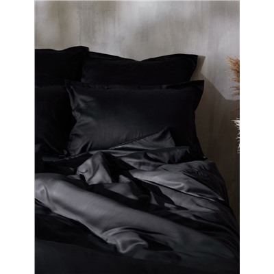 Простыня 1.5 спальная SL Home Tencel, 160×235 см, чёрная, тенсель