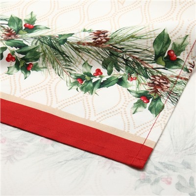 Полотенце Этель "Christmas wreath" 40х73 см, 100% хлопок, саржа 190 г/м2
