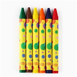 Восковые мелки, 6 цветов «Школьные»