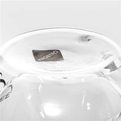 Кружка с двойными стенками Magistro «Дуо. Coffee», 200 мл, стекло