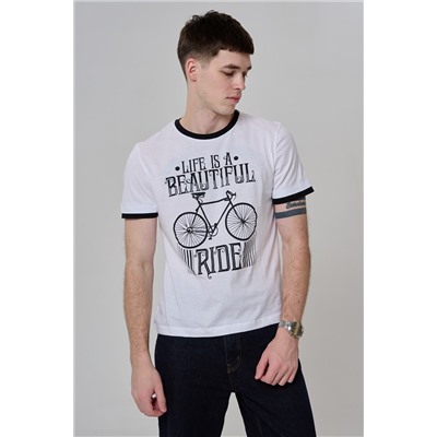 Футболка мужская белая М102