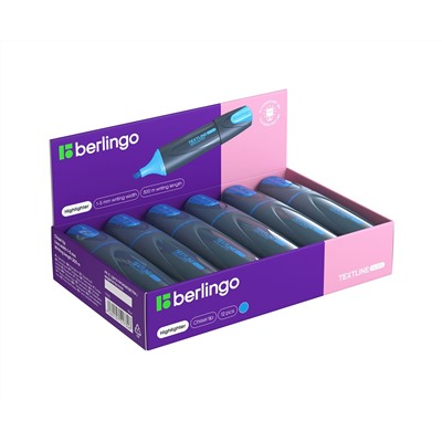 Текстовыделитель Berlingo "Textline HL300" голубой, 1-5мм