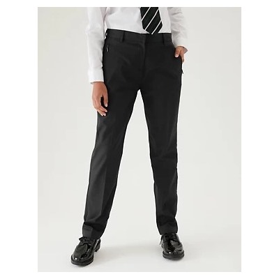 Girls' Slim Leg Slim Fit School Trousers (2-18 Yrs)
