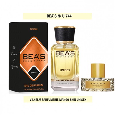 Beas U744 Vilhelm Parfumerie Mango Skin Unisex edp 50 ml, Парфюм унисекс Beas U744 создан по мотивам аромата Vilhelm Parfumerie Mango Skin