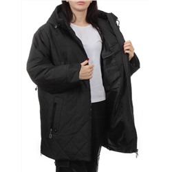 F-804 BLACK Куртка демисезонная женская (100 гр. холлофайбер)