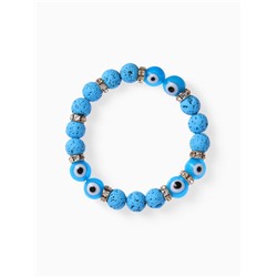 Браслет-оберег «Лава» глазик, голубой в золоте