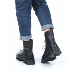 04-M3-2170 BLACK Ботинки зимние женские (натуральная кожа, натуральный мех)