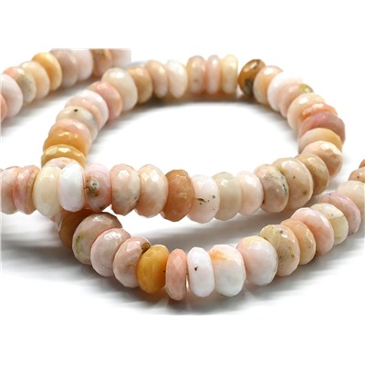 Бусы из Опала розового огранка, 50см, 80,4г