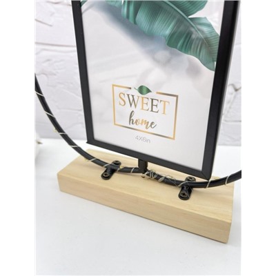 Фоторамка со светодиодами «Apple», black, металл (10*15 см)