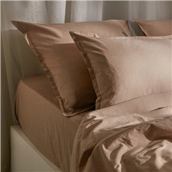 Простыня 1.5 спальная SL Home «Деним», 160×245 см, бежевая, жатый хлопок