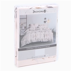 Постельное бельё Экономь и Я евро Twigs 200х215см, 200х215см, 70х70см-2 шт, полисатин, 80 г/м²