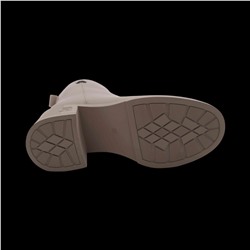 Ботинки из натуральной кожи на меху РА09-2 бежевые