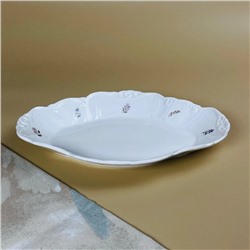 109-206 Овальное блюдо 22х17х3см КРОКУС в под.уп.(х24)Фарфор