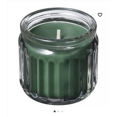 Свеча. VINTERFINT Duftkerze im Glas, Wintertanne/grün, 12 Std.