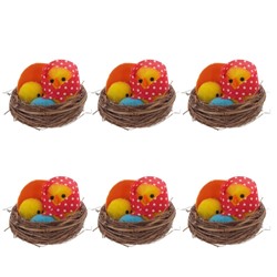 GAEM Набор из 6-ти изделий декоративных "Гнездо пасхальное" (4,5*3,5), L18 W14 H5,5 см
