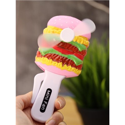 Портативный механический ручной вентилятор «Burger», mix, шоу-бокс 24 шт.