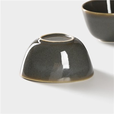 Набор салатников фарфоровых Magistro Fog, 2 предмета: 340 мл, серый