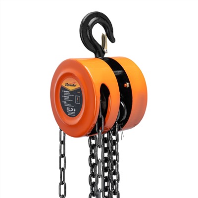 Таль цепная, 1 т, H подъема 2.5 м, расстояние между крюками 300 мм Sparta