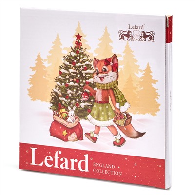 ТАРЕЛКА ЗАКУСОЧНАЯ LEFARD "ЕЛКА" 19 СМ КРАСНАЯ (КОР=18ШТ.)