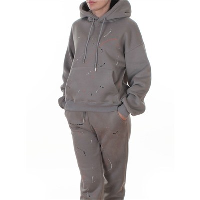 006 GRAY Костюм спортивный зимний женский (95% хлопок, 5% полиэстер)