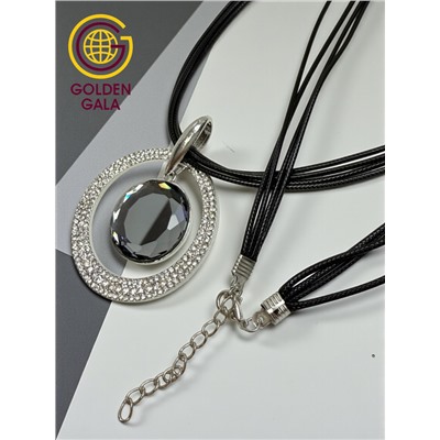 Кулон на кожаном шнурке "Женская грация" Арт КШ2130/15