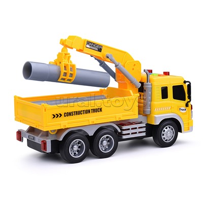 Машина "Builder" (свет, звук, желтая) инерц.,1:16, в коробке